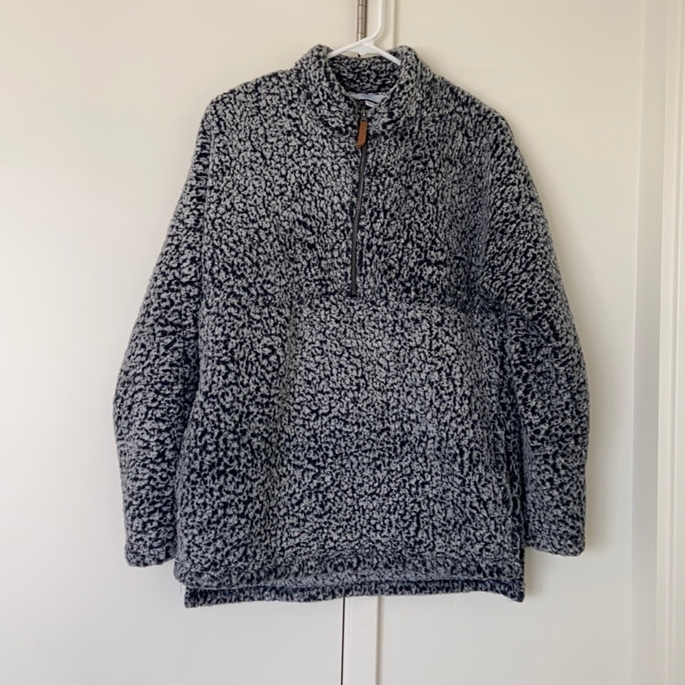 Grey pull-over sweater